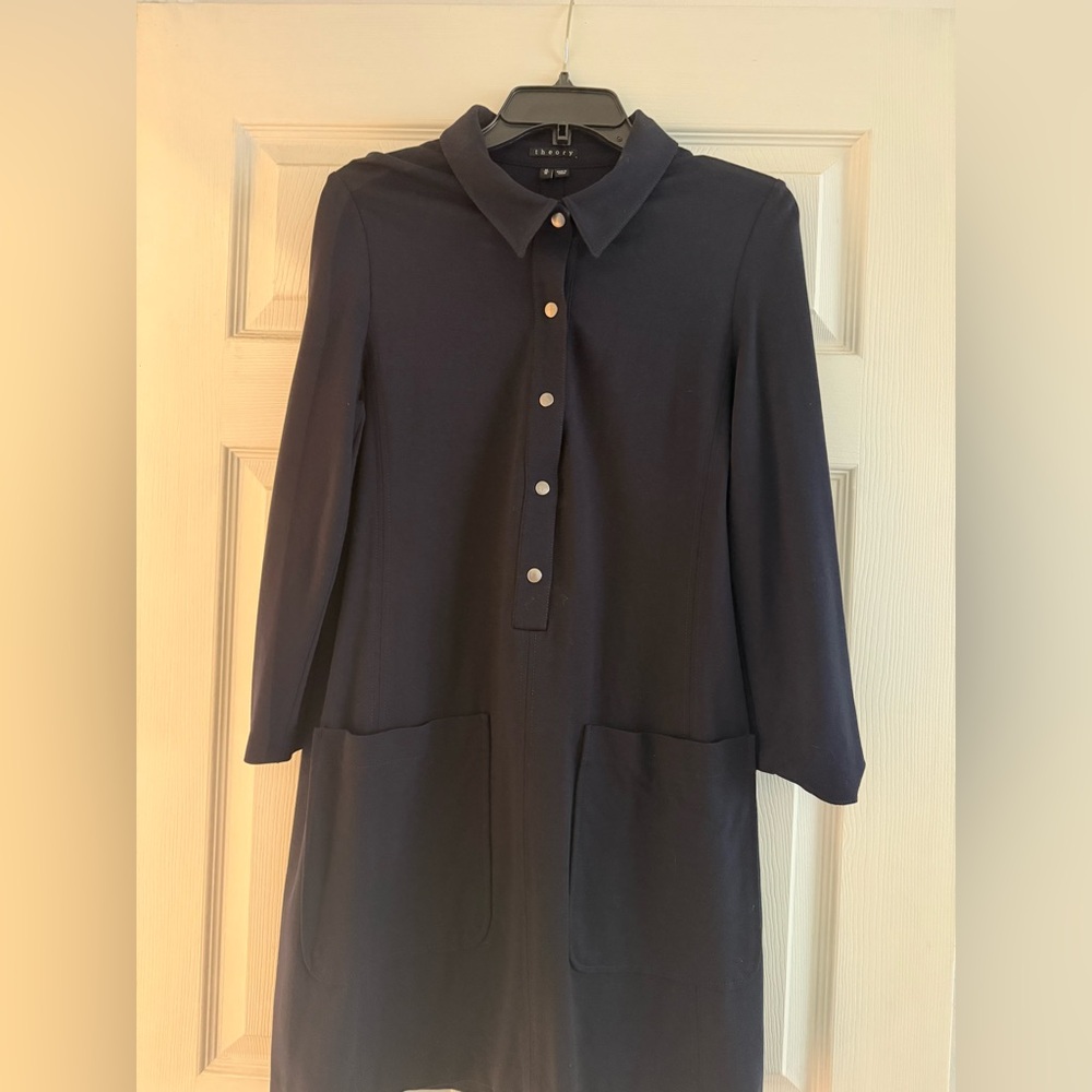 Theory Navy Blue Mid Length Dress